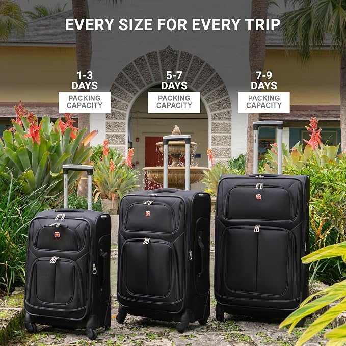SwissGear Sion Softside Expandable Roller Luggage, 3 Piece Set - Image 6