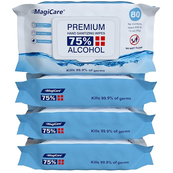 MagiCare 75% Large Alcohol Wipes by MagiCare