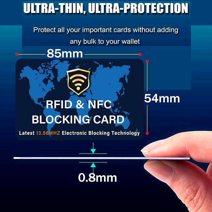 SaiTech IT 10 Pack RFID Blocking Card NFC Contactless Debit/Credit Card ATM - Image 2