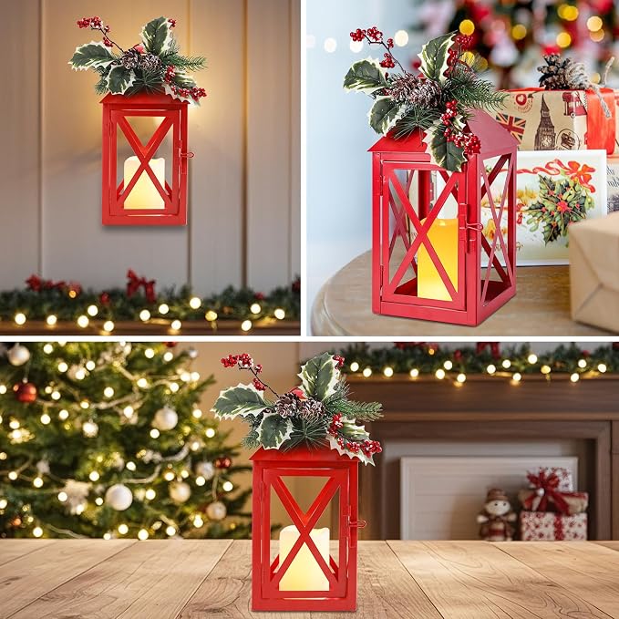 Christmas Lanterns Decorative Outdoor, Waterproof 14.2" Decorative Christmas - Image 4