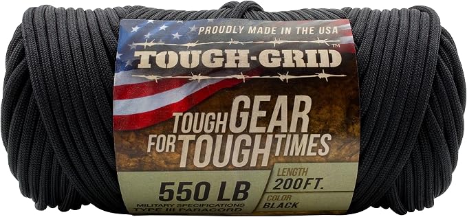TOUGH-GRID 550 Paracord Rope Nylon Parachute Cord, Made in USA Survival Kit - Image 3