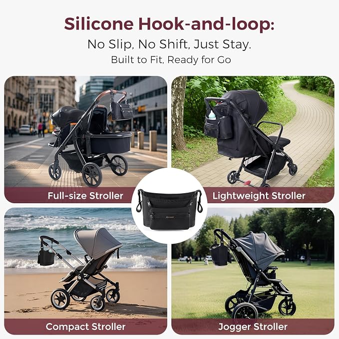 Momcozy Universal Stroller Organizer | Minimalist Caddy - Image 5