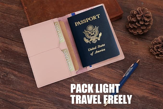 STAR VISTA Albatross Leather Travel Passport Holder, Minimalist Design - Image 5