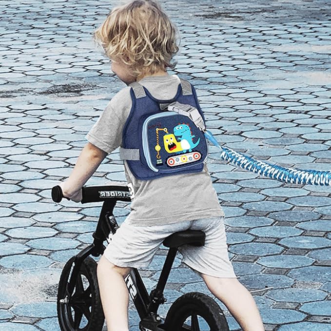 Accmor Toddler Harness Leash+ Reflective Anti Lost Wrist Link, Cute Dinosaur - Image 6