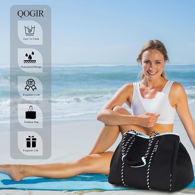 QOGiR Neoprene Multipurpose Beach Bag Tote - Image 3