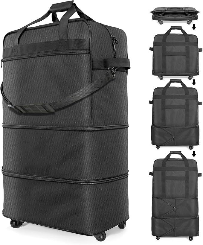 Suitcases with Wheels, Expandable Foldable Luggage Bag by Unknown