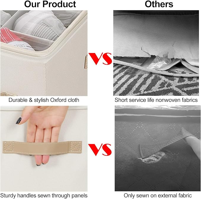 Shoe Organizer for Closet 2 Pack, Foldable Shoe Box - Image 3