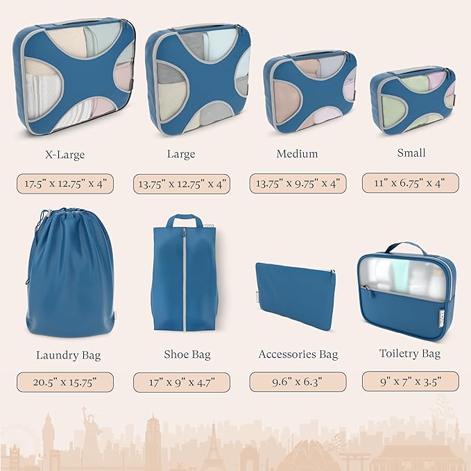 Shacke Premium 8 Packing Cubes Set - Image 4