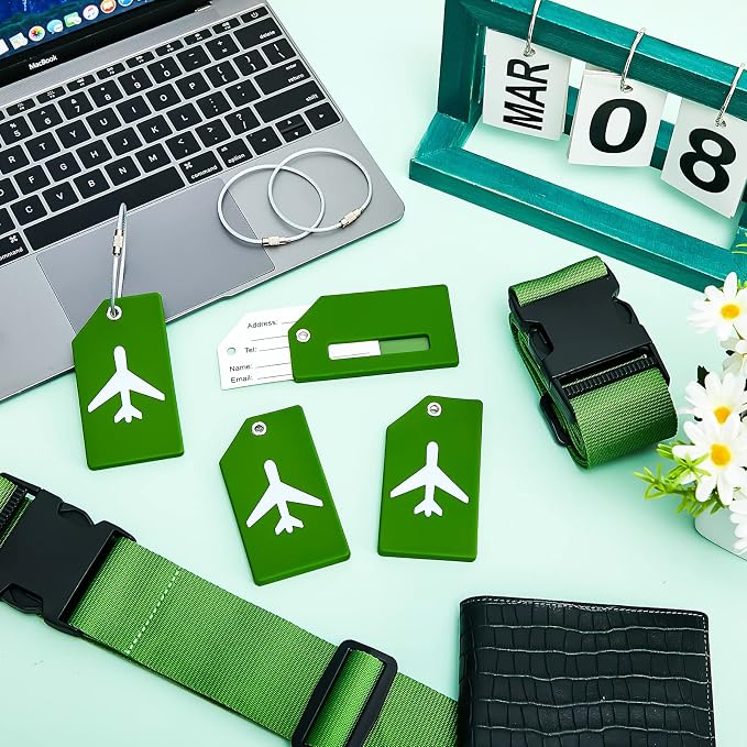 Weewooday 8 Pcs Luggage Straps Suitcase Tags Set - Image 7