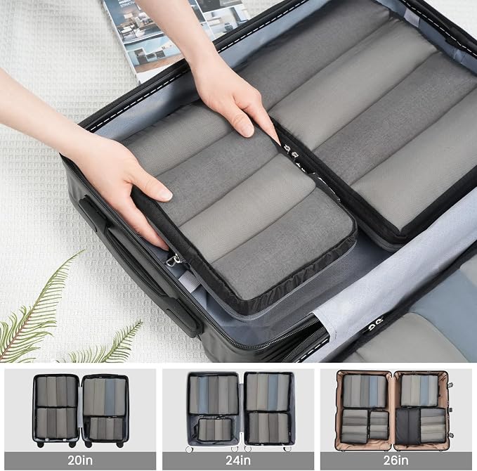 BAGAIL 6 Set Ultralight Compression Packing Cubes Packing Organizer - Image 7