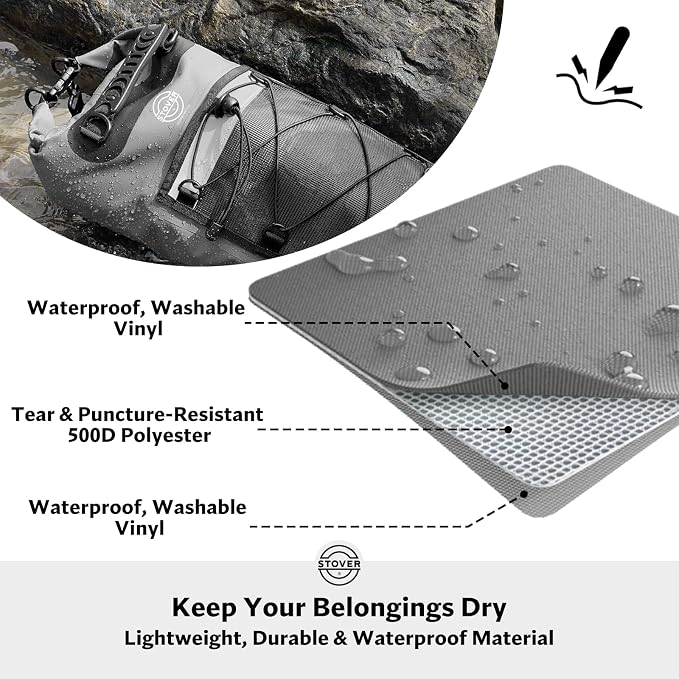 STOVER 5/10/25/30/40/55L Waterproof Backpack- Floating Dry Bag - Image 2
