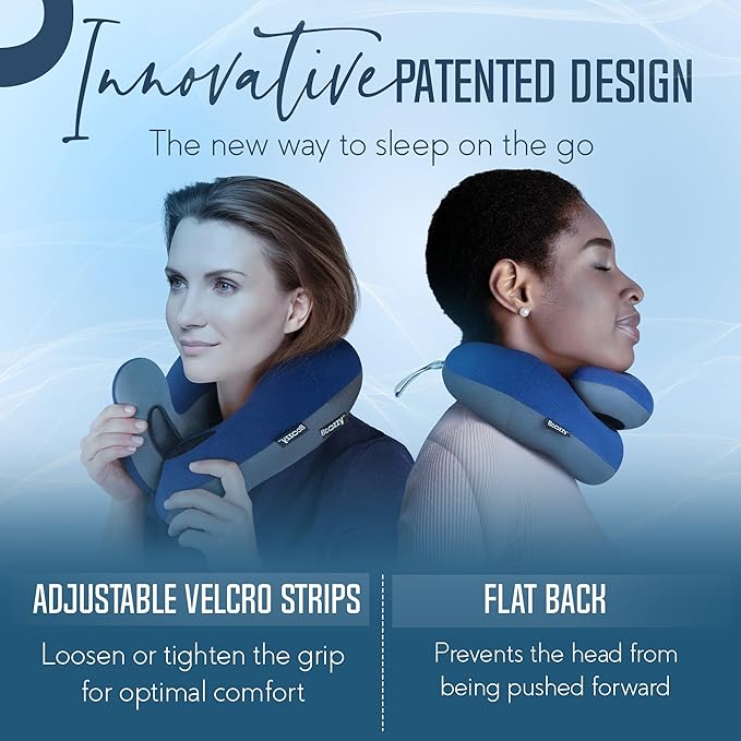 BCOZZY Travel Neck Pillow for Airplane– Patented Double Support for Head - Image 7