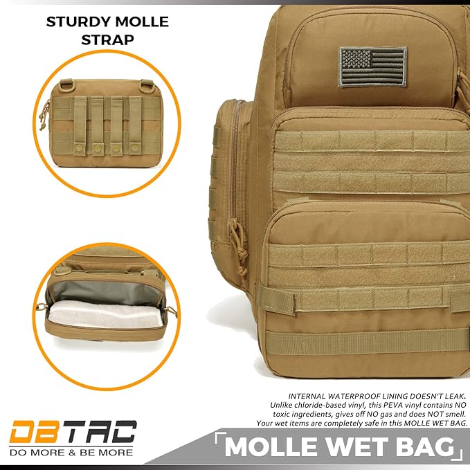 Diaper Bag Backpack for Dad, DBTAC Large Baby Nappy Bag for Men w/Changing Mat - Image 9
