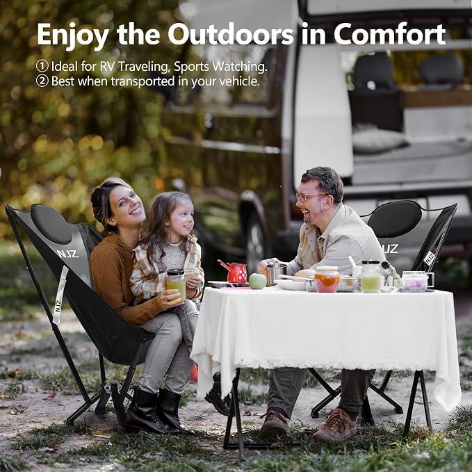 High Back Camping Chair, Outdoor Comfortable Chair - Image 7