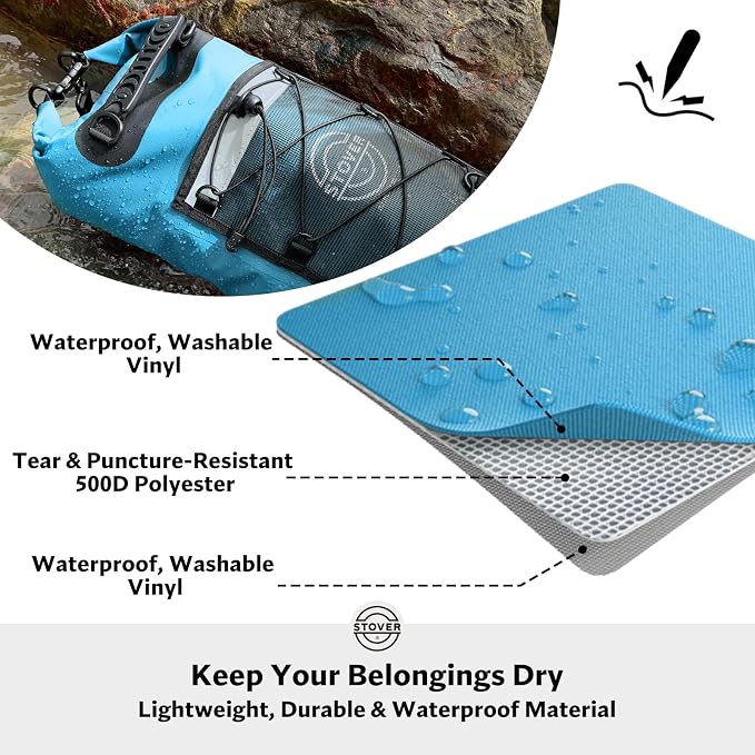 STOVER 5/10/25/30/40/55L Waterproof Backpack- Floating Dry Bag - Image 2