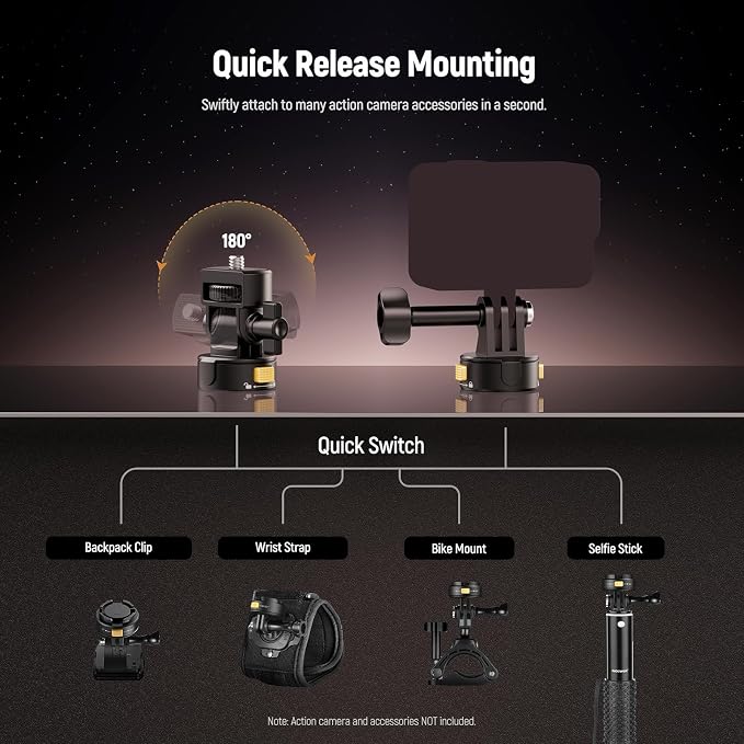 Neewer 6 in 1 Action Camera Mount Kit, Compatible - Image 5