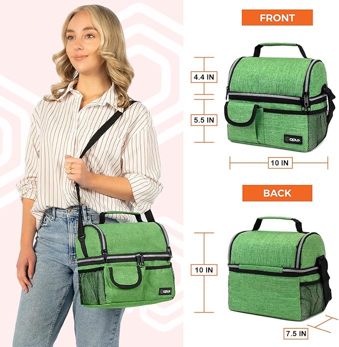 opux Lunch Box for Men, Adult Lunch Box Cooler, Insulated Lunch Bag Women - Image 3