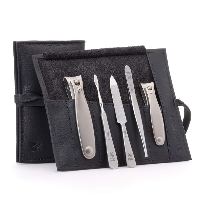 GERMANIKURE 5pc Manicure Set in Black Leather Case by GERMANIKURE