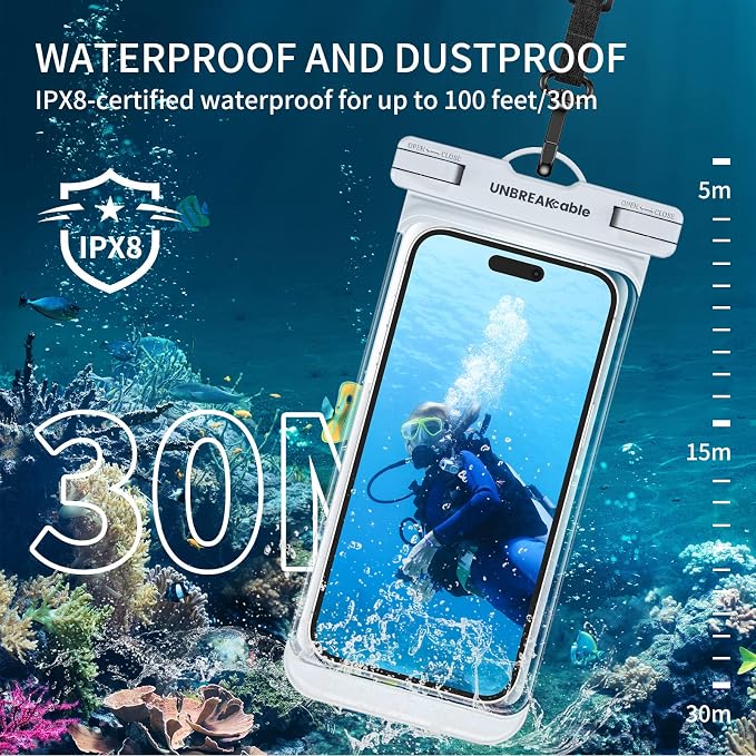 UNBREAKcable Waterproof Phone Pouch-2 Pack IPX8 Waterproof Phone Case - Image 2