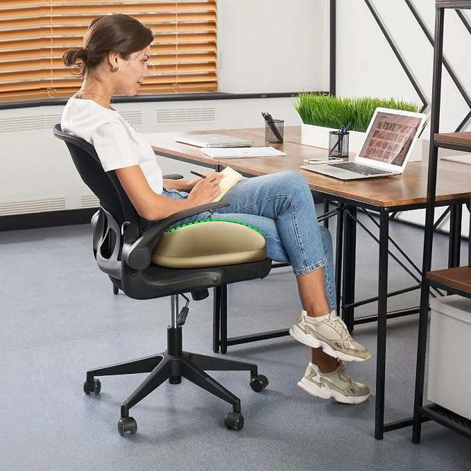 Benazcap Large Seat Cushion for Office Chair Memory Foam Coccyx Pain Relief - Image 8
