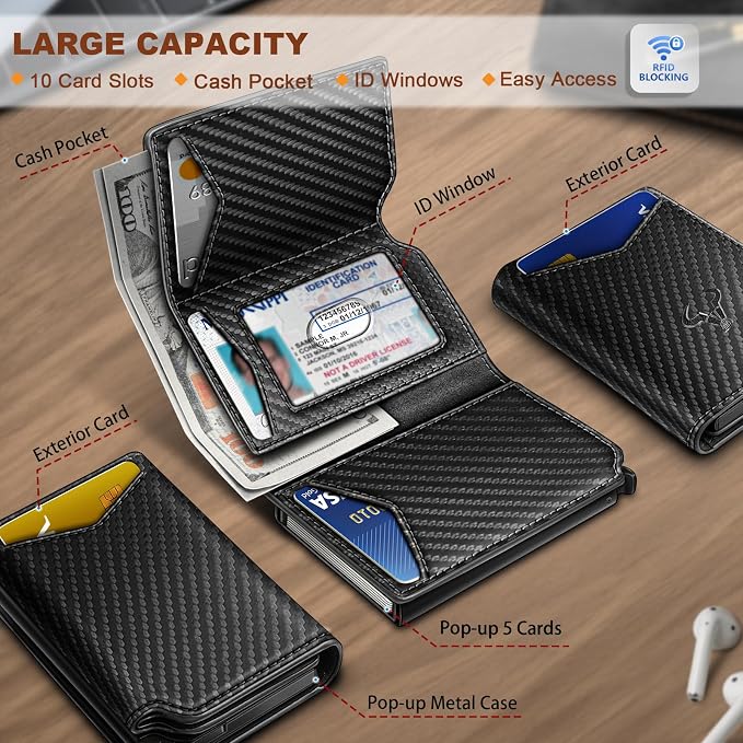 BULLIANT Men Wallet Leather Wallet Card Holders Money Clip - Image 2