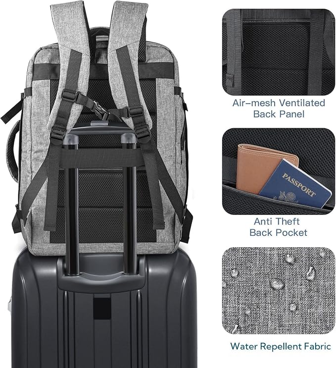 55L Carry On Backpack, Extra Large Travel Backpack - Image 6