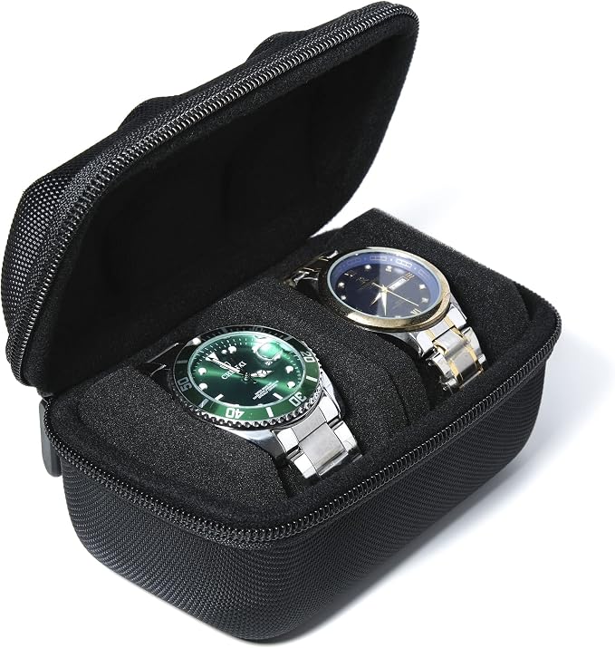 2 slot Hard Watch Travel Case, Watch Roll Case Storage and Organizer - Image 7