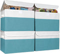 Large 22 Quart Linen Fabric Foldable Storage Bin Cube Organizer Basket by Bagnizer