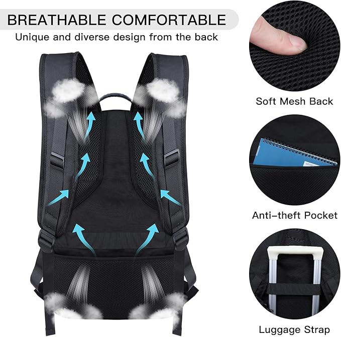 18.4 Inch Travel Laptop Backpack, Extra Large Backpack, Laptop Backpack - Image 5