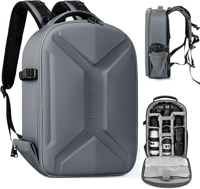 TORIBIO Camera Backpack, Hardshell DSLR Photography Camera Bag, Waterproof Hard - Image 9
