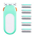 Domon dolly Razors for Women 6 Refills 3 Blades Shaver for Face Legs Bikini area by Tukomios