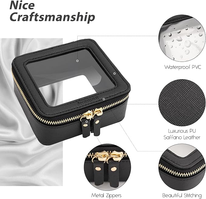 Aveniee Clear Makeup Bag Small, Mini Travel Toiletry Bag Cosmetic Bags TSA - Image 4
