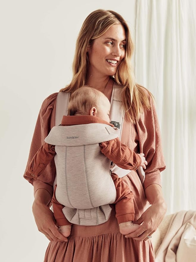 BabyBjörn Baby Carrier Mini, 3D Jersey, Light Beige | Newborn Carrier, - Image 3