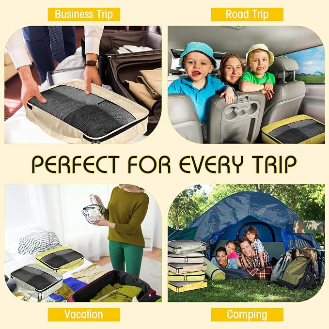 5 Pcs Packing Cubes for Suitcase Large Travel Cubes Carry on Luggage Organizer - Image 7