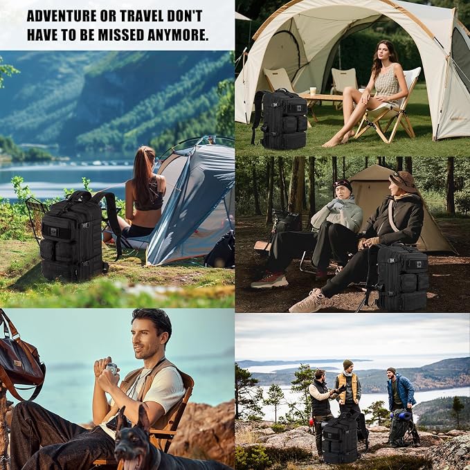 Tactical Backpack for Men, 40/50L Expandable Military Backpack, Waterproof - Image 7