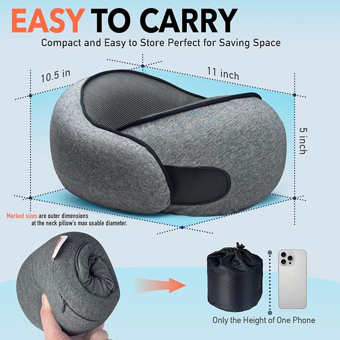 Travel Pillow | High-Density Memory Foam Pillow - Image 3
