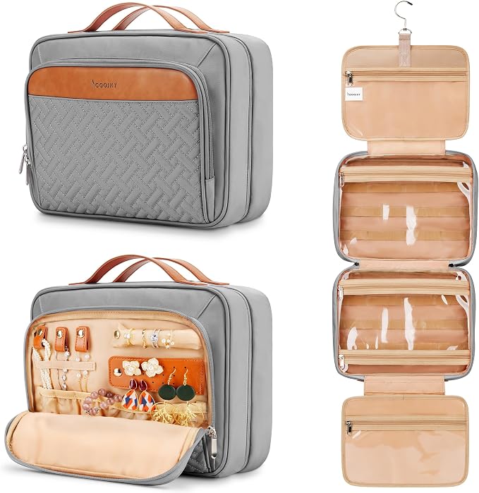 Travel Hanging Toiletry Bag for Women, by COOSKY
