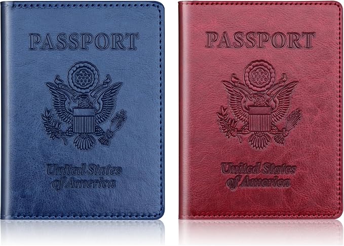 Herain Passport Holder 2Pcs, Passport Cover Wallet Case - Image 8