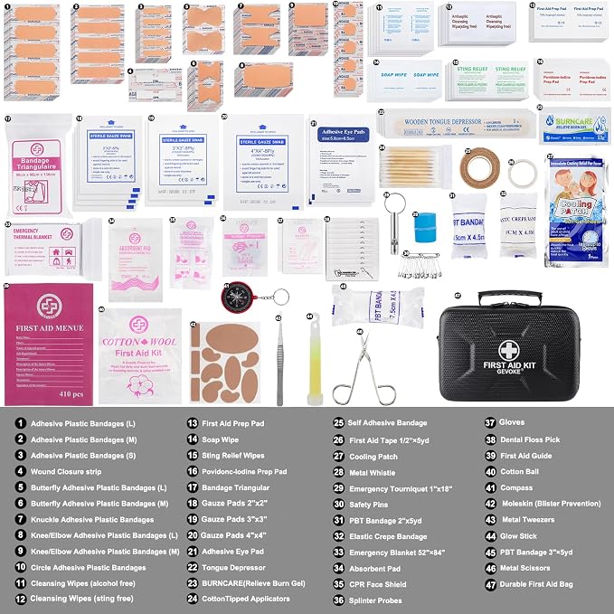 410 Piece Waterproof Hard Shell First Aid Kit - Image 2