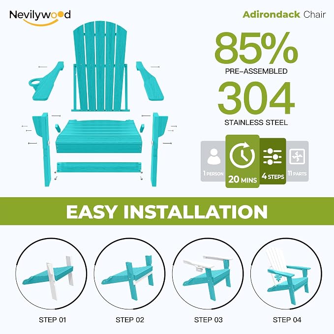 Folding Adirondack Chair - Image 7