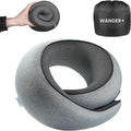 WANDER PLUS® Travel Neck Pillow, Pure Memory Foam Neck Pillow by WANDERPLUS