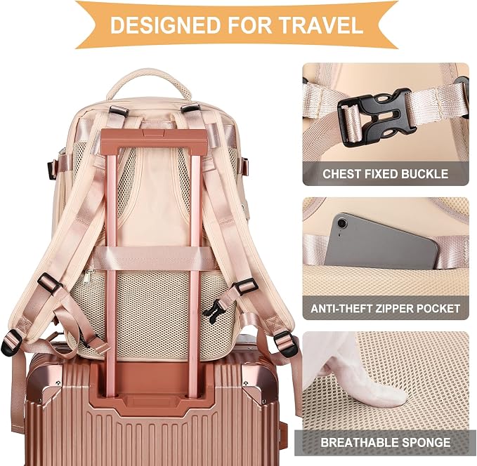 coowoz Travel Backpack For Women Men, Carry On Backpack, Hiking Backpack - Image 7