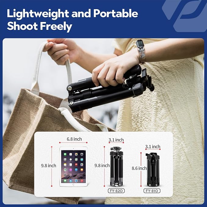 Fotopro Mini Tripod with Ball Head, Phone Mount Detachable Selfie Stick - Image 2