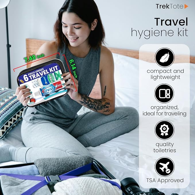 Trektote 6-Piece Travel Size Toothbrush and Toothpaste Set - Image 5