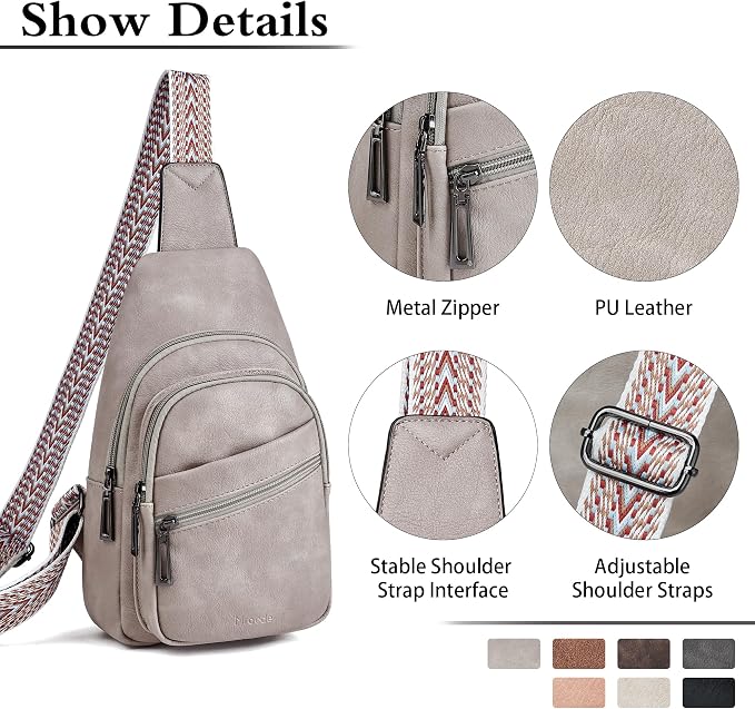 Sling Bag Crossbody Bags for Women Small Cross Body Bag Fanny Packs Chest Sling - Image 5