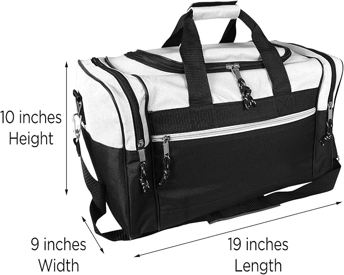 DALIX 17" Blank Duffle Bag Duffel Bag Travel Size Sports Durable Gym Bag - Image 5