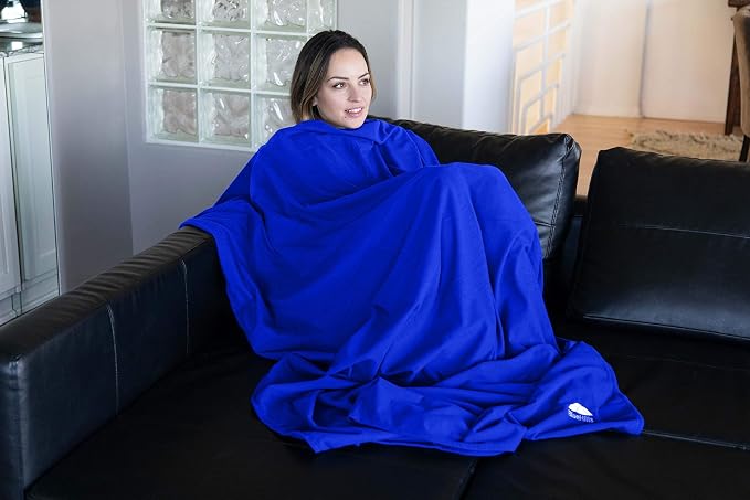 BlueHills Ultra Compact Travel Blanket 2 Pack Large Soft Cozy Portable Blanket - Image 4