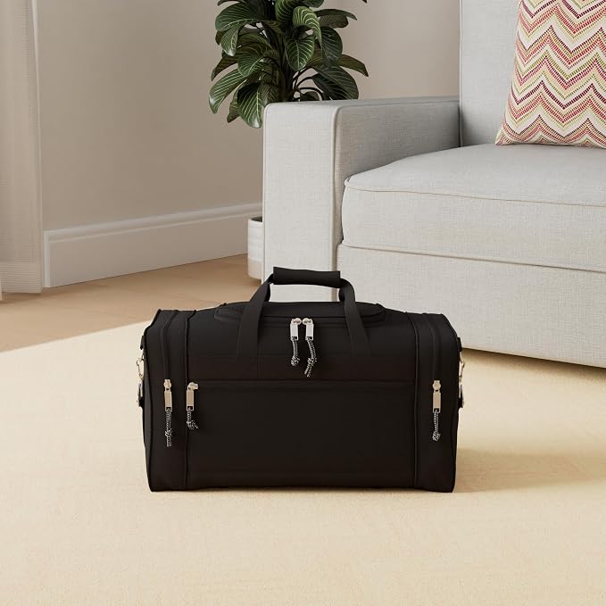 DALIX 21" Blank Sports Duffle Bag Gym Bag Travel Duffel Adjustable Strap in - Image 2