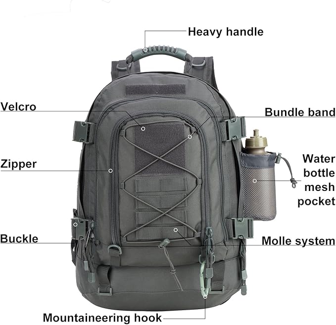 Large Tactical Backpack for Men Military Backpack - Image 4