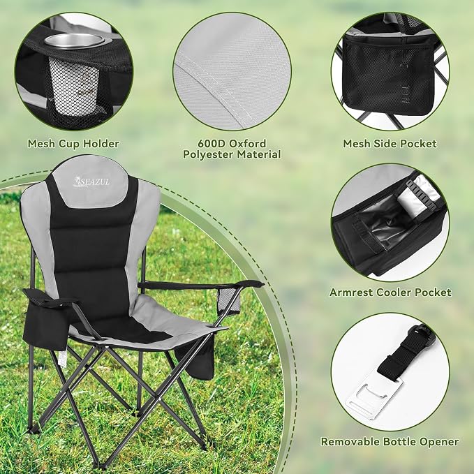 Camping Chairs 2 Pack, Camp Chair - Image 3